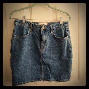 Denim mini skirt